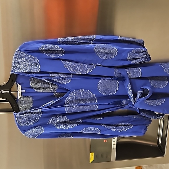 💕TRINA TURK💕 Shalina Maxi Dress ~ Bengal Blue/Ocean Large L NWOT - Picture 9 of 13